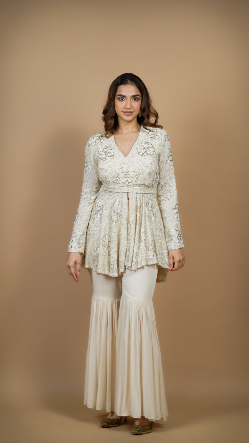 Siya Gharara Set