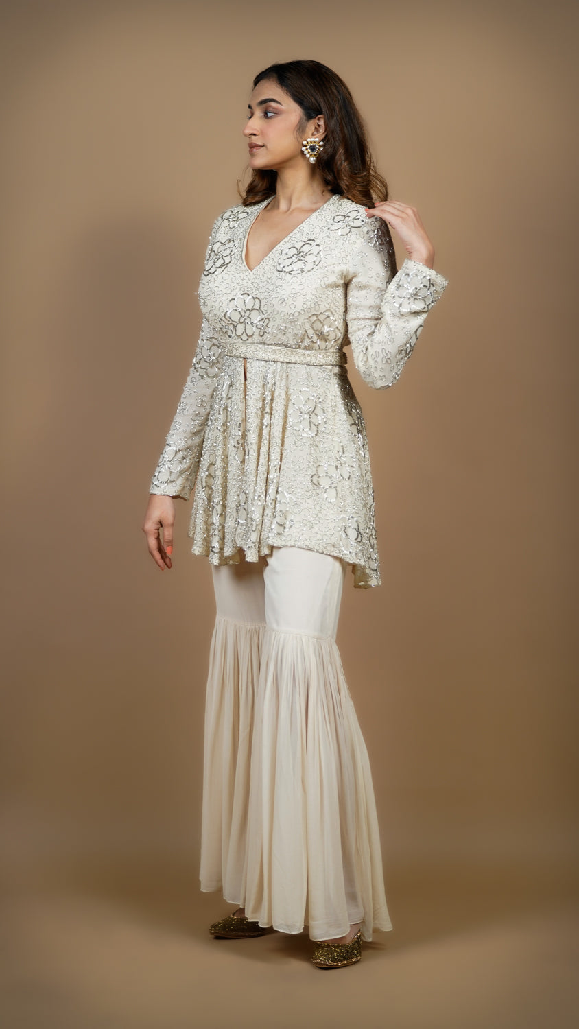 Siya Gharara Set
