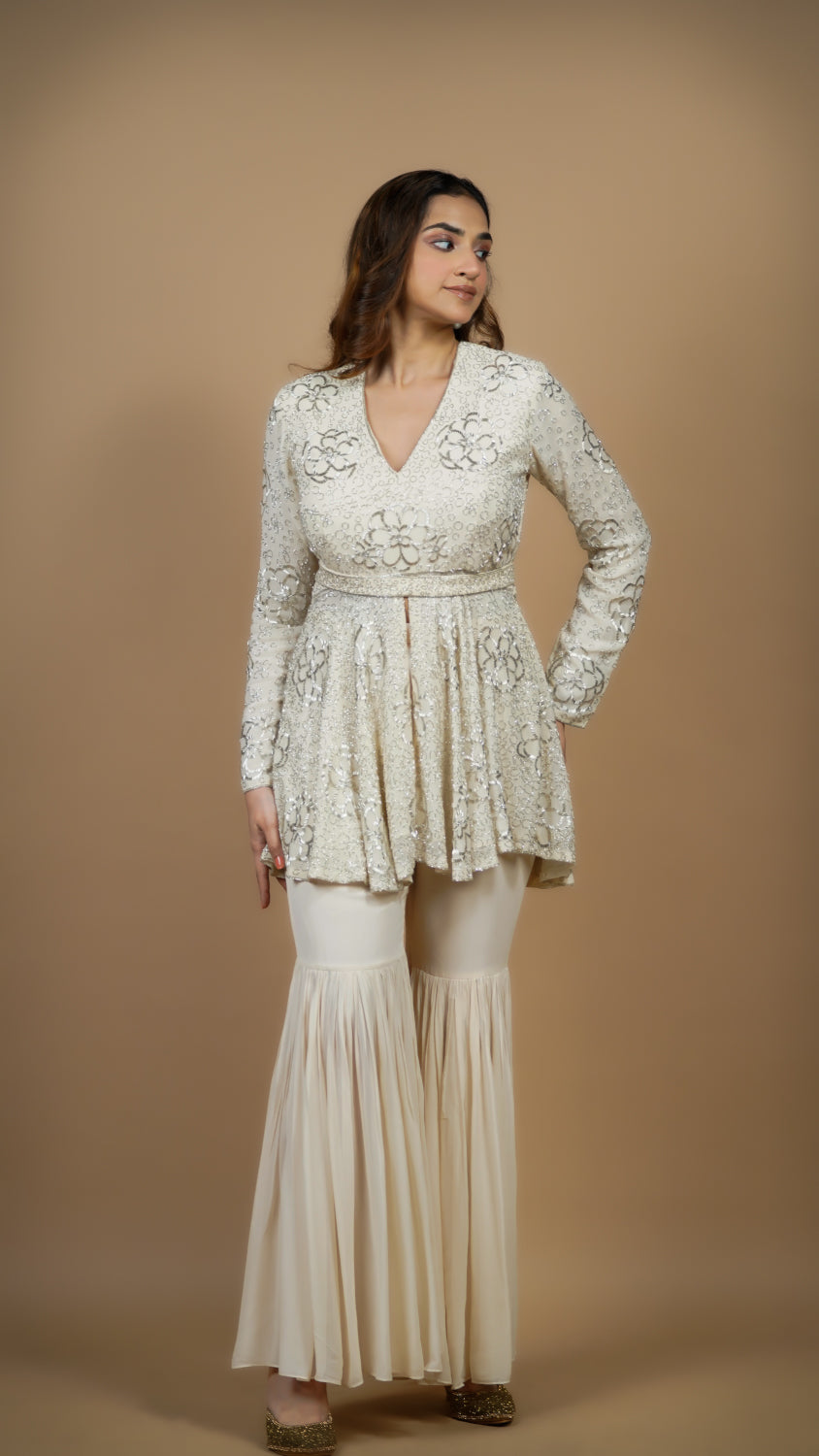 Siya Gharara Set