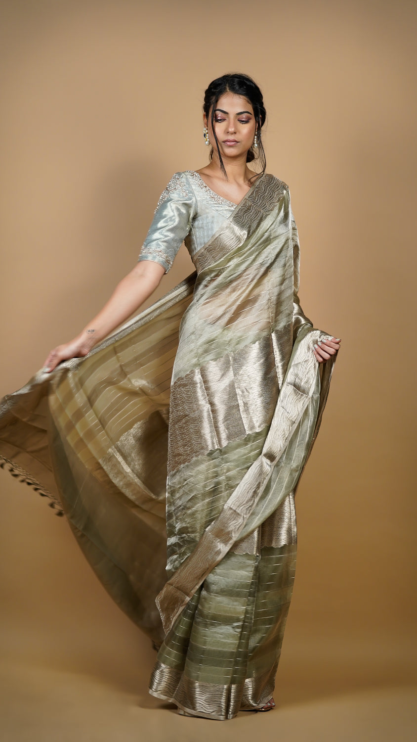 Tissue Organza Banarasi Saree