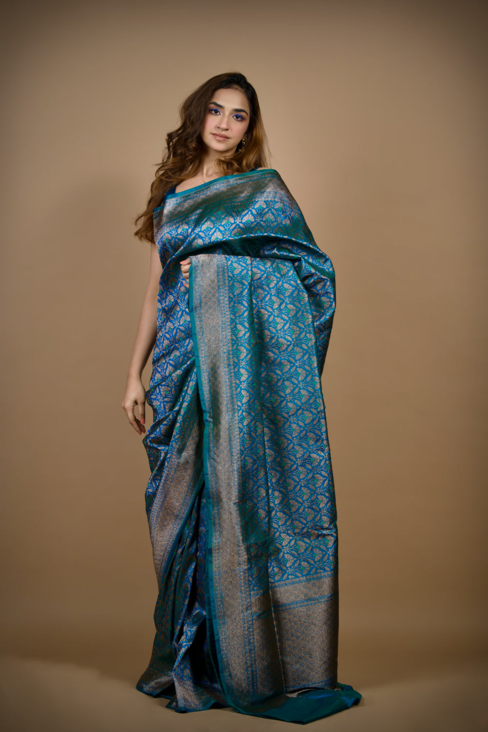 Regal Blue Banarasi Silk Saree