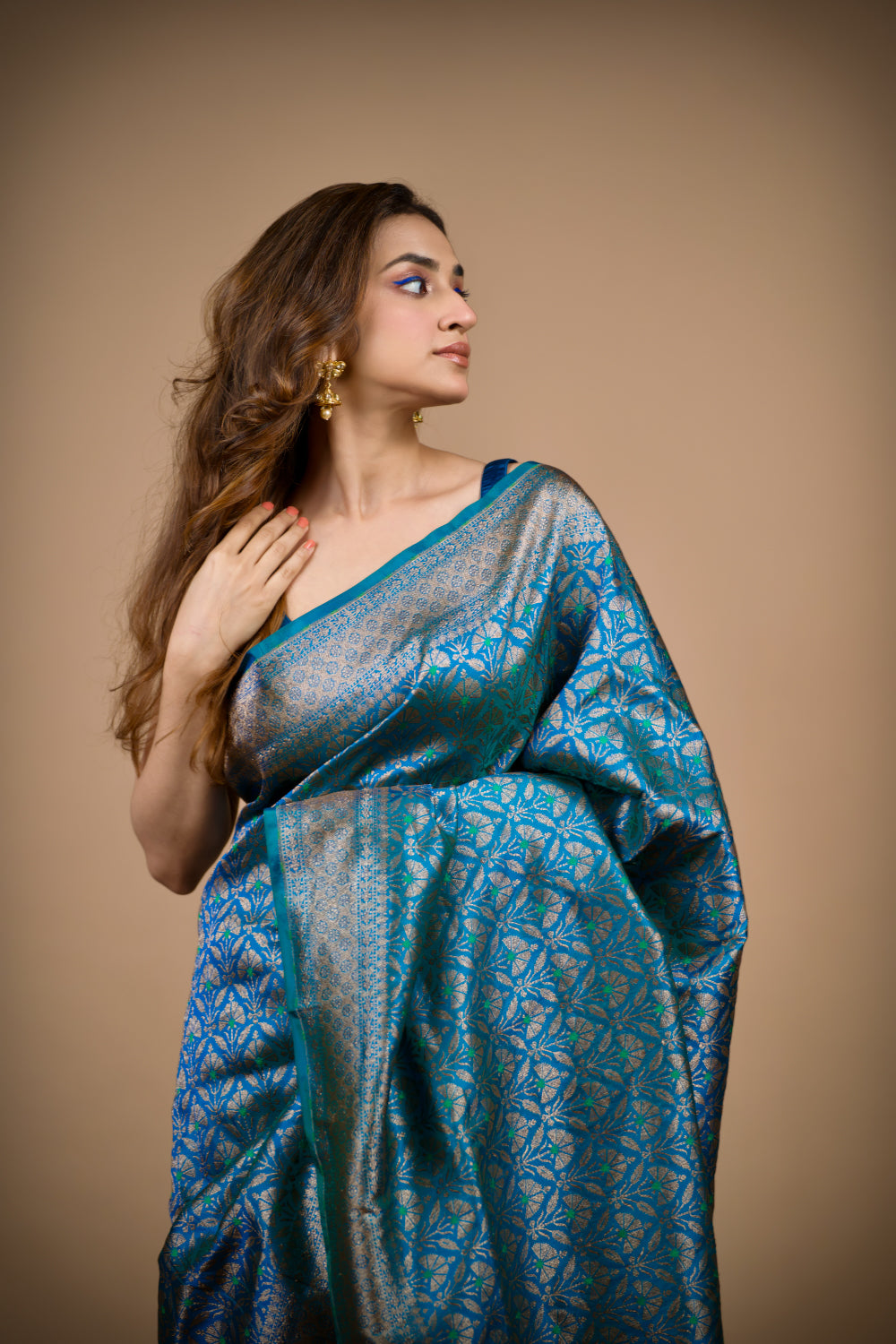 Regal Blue Banarasi Silk Saree