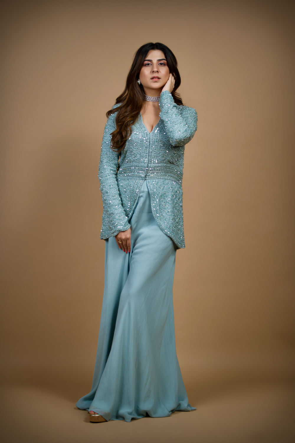 Charlotte Blue Top & Pants Set