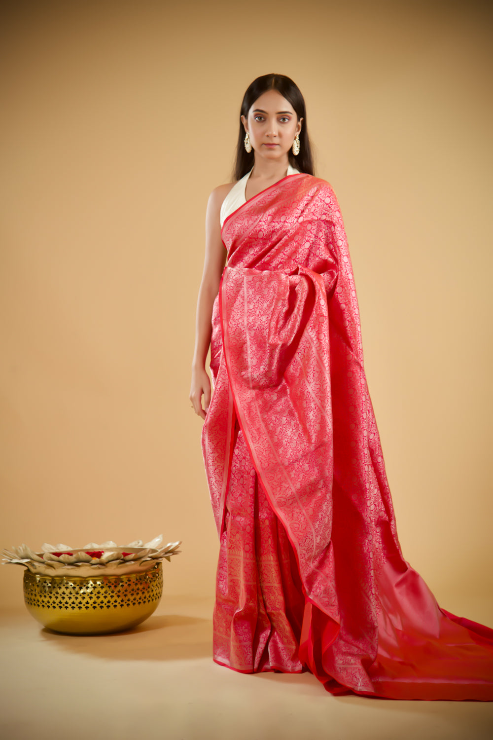 Fuchsia Dream Banarasi Silk Saree