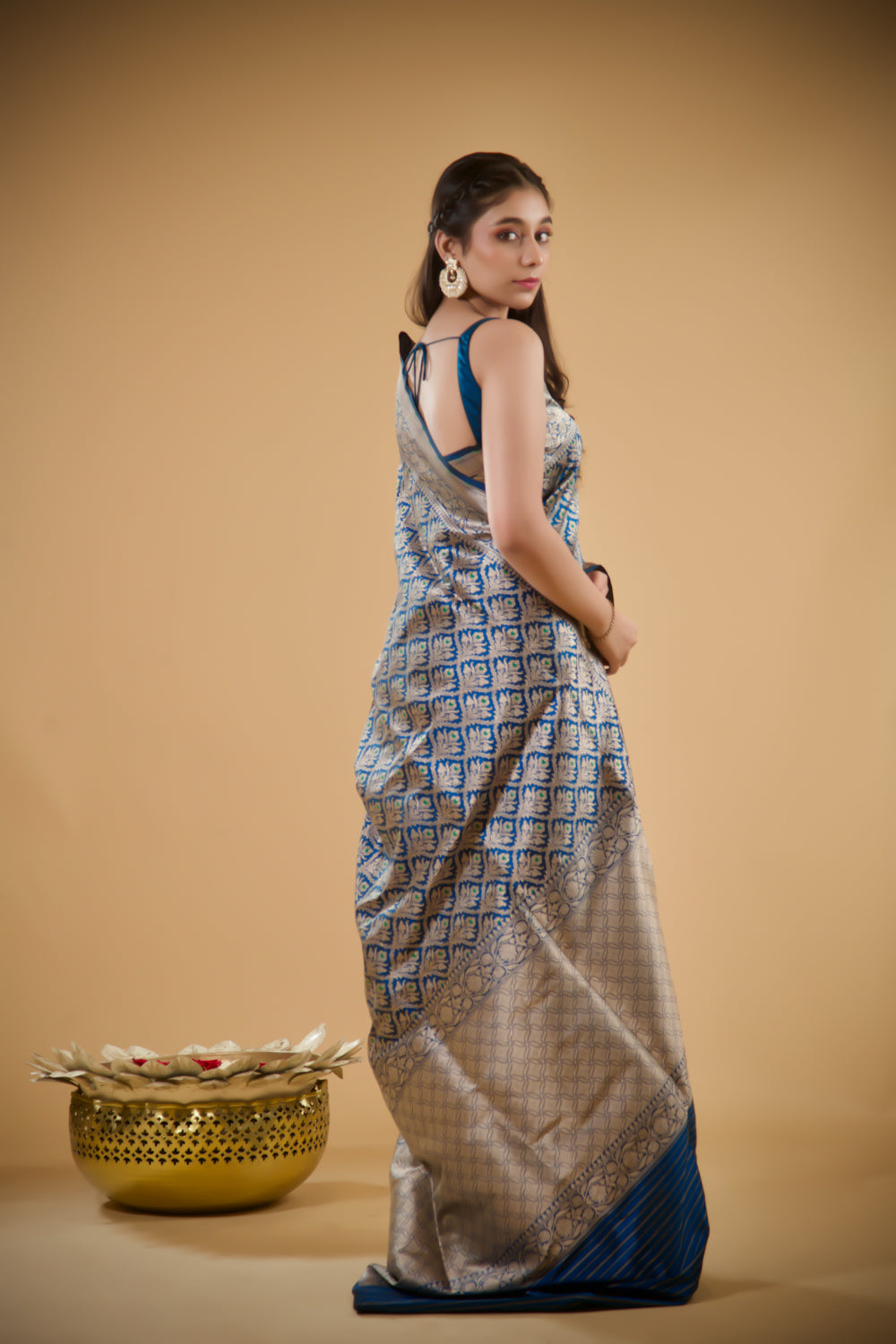 Sapphire Dreams Zari Silk Saree