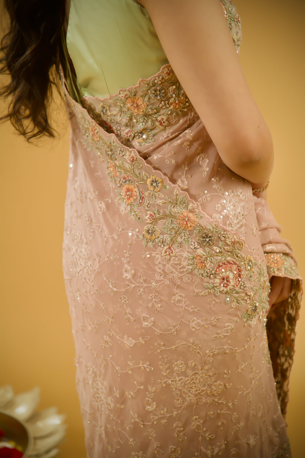 Raga Lucknowi Georgette Saree