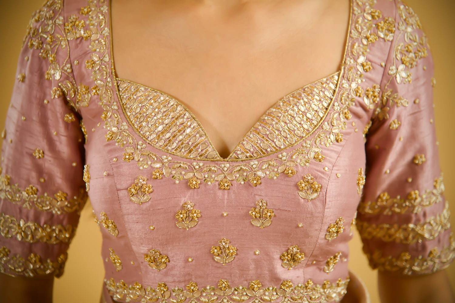 Pink Petal Zari Silk Saree