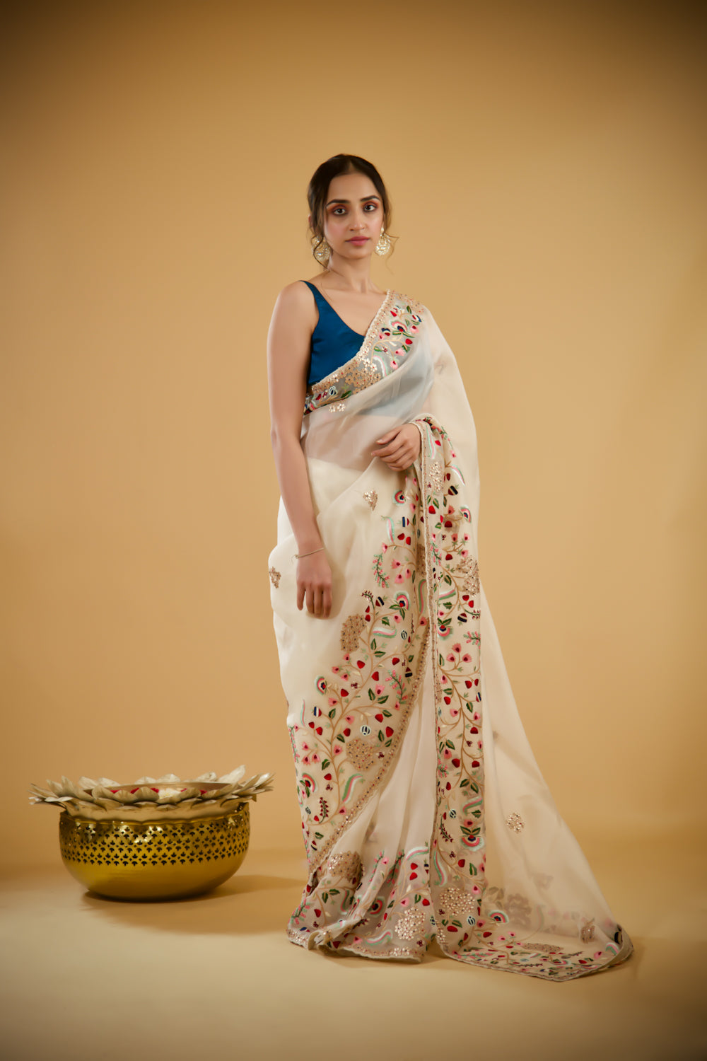 Botanical Bliss Organza Saree