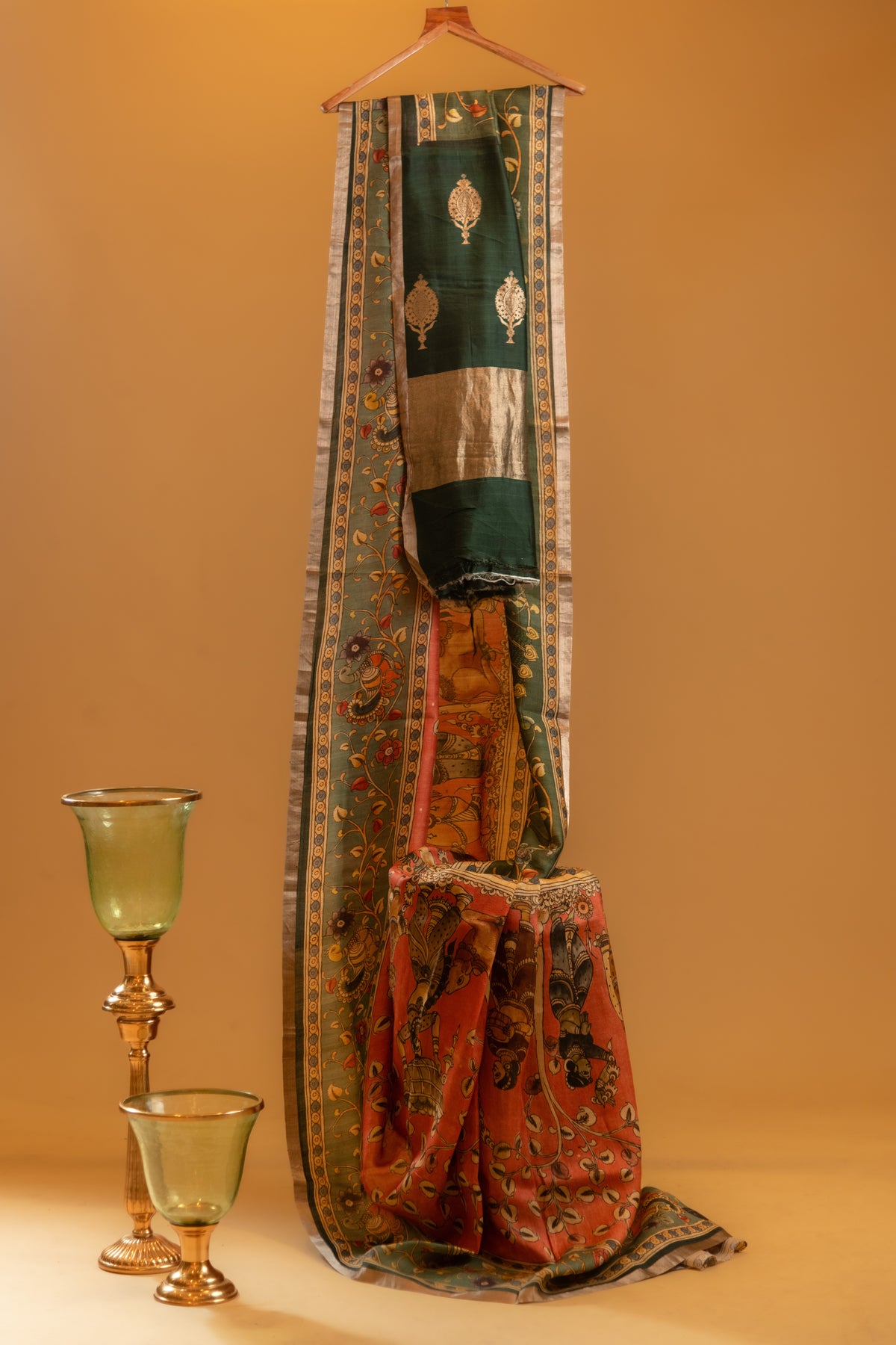 Sia Tusser Silk Printed Saree