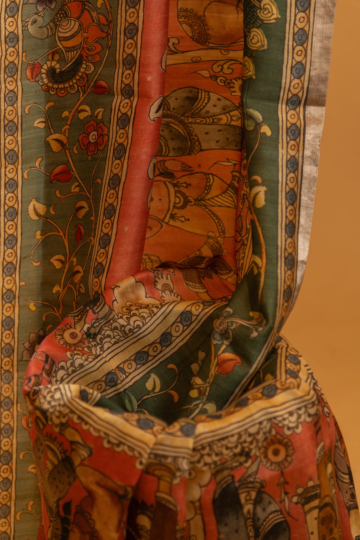 Sia Tusser Silk Printed Saree