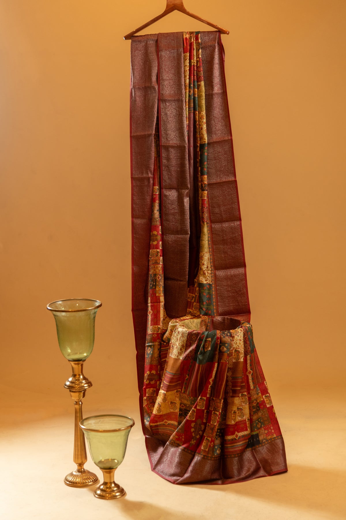 Misty Tusser Silk Printed Saree