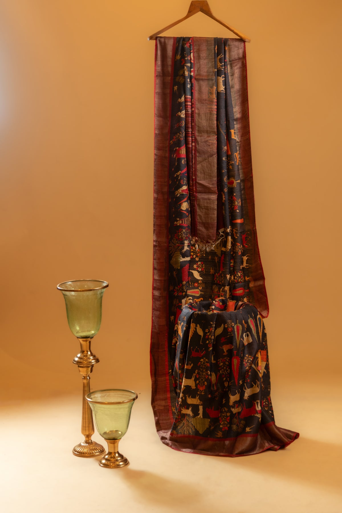 Nahria Tusser Silk Printed Saree