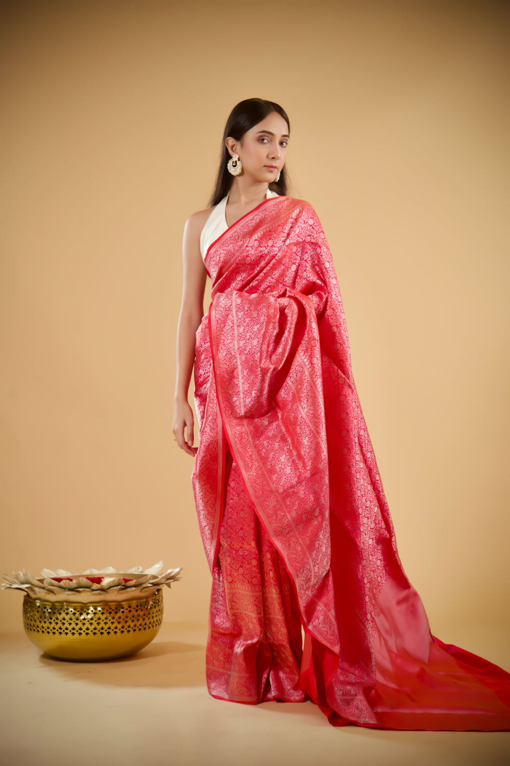 Fuchsia Dream Banarasi Silk Saree