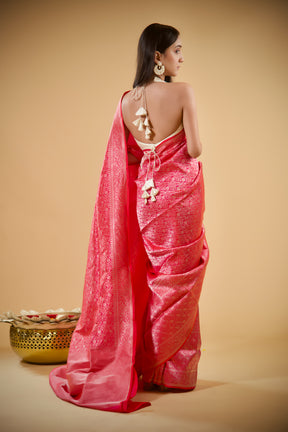 Fuchsia Dream Banarasi Silk Saree