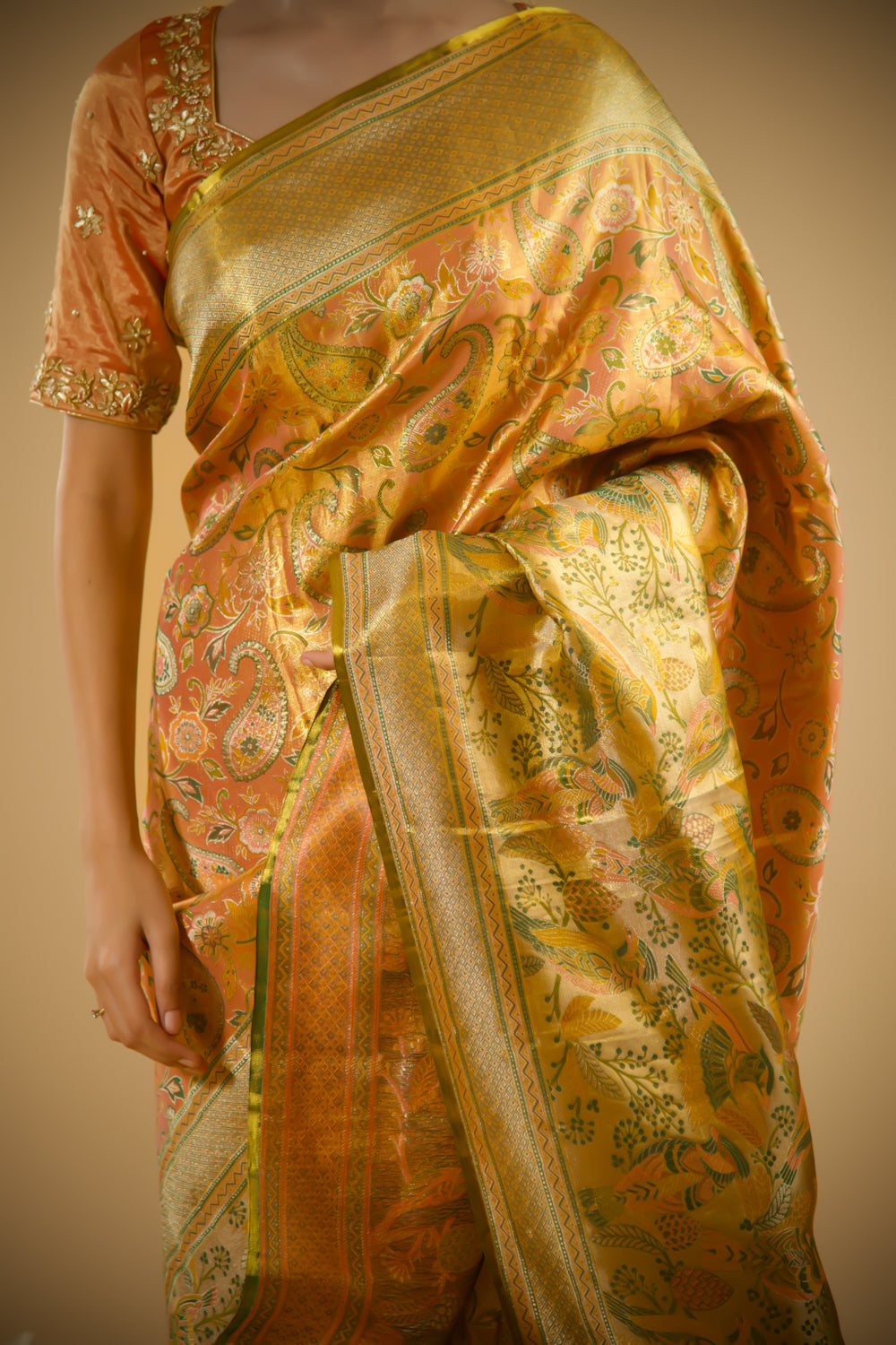 Goddess Gold Kanjivaram Saree