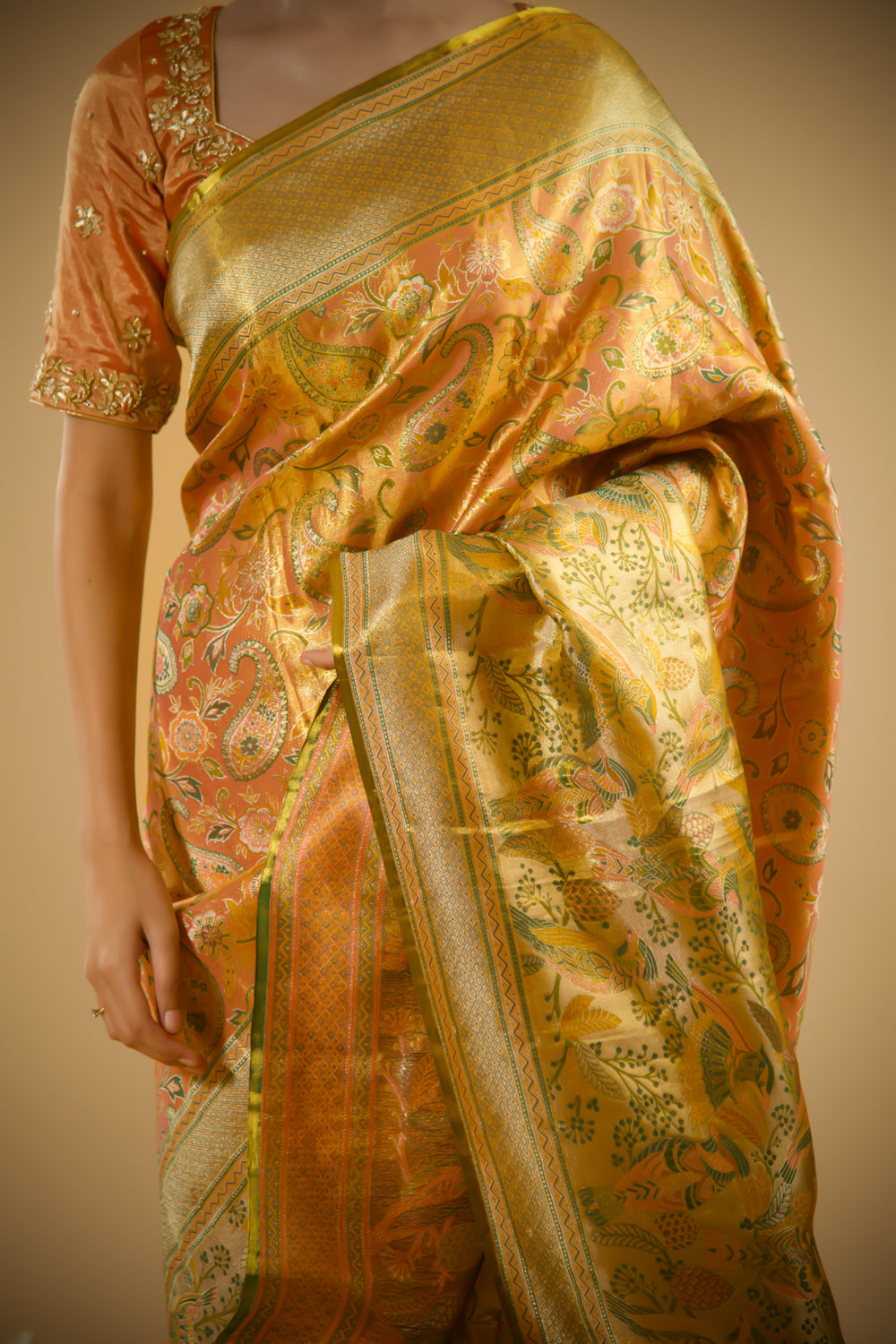 Goddess Gold Kanjivaram Saree