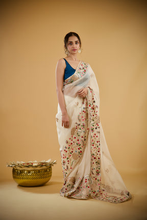 Botanical Bliss Organza Saree
