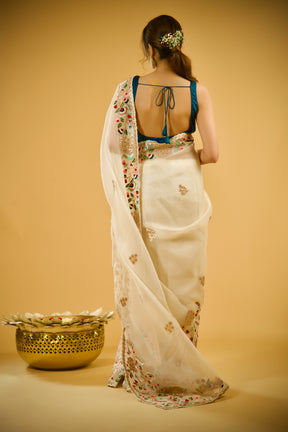 Botanical Bliss Organza Saree