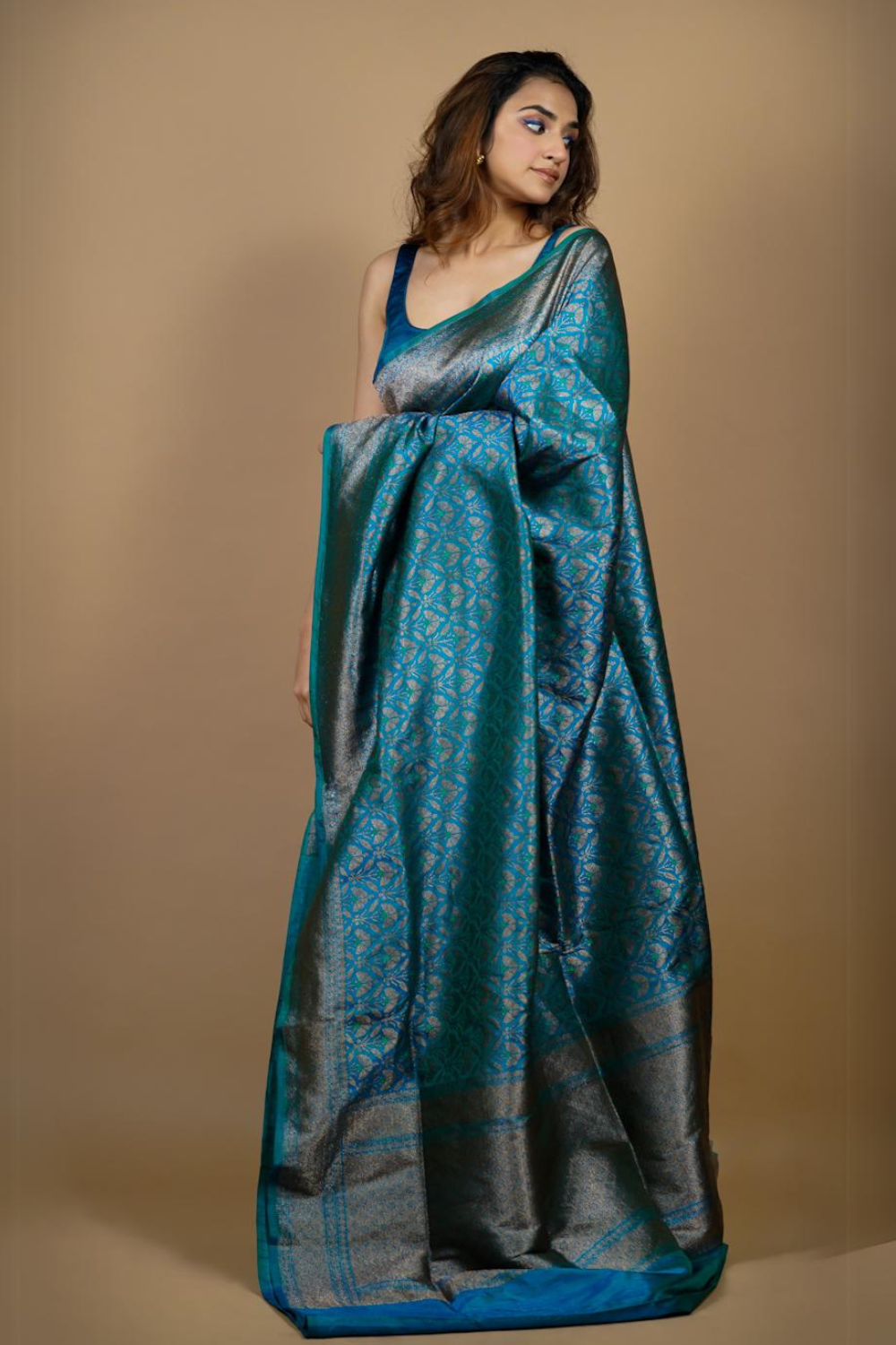 Regal Blue Banarasi Silk Saree